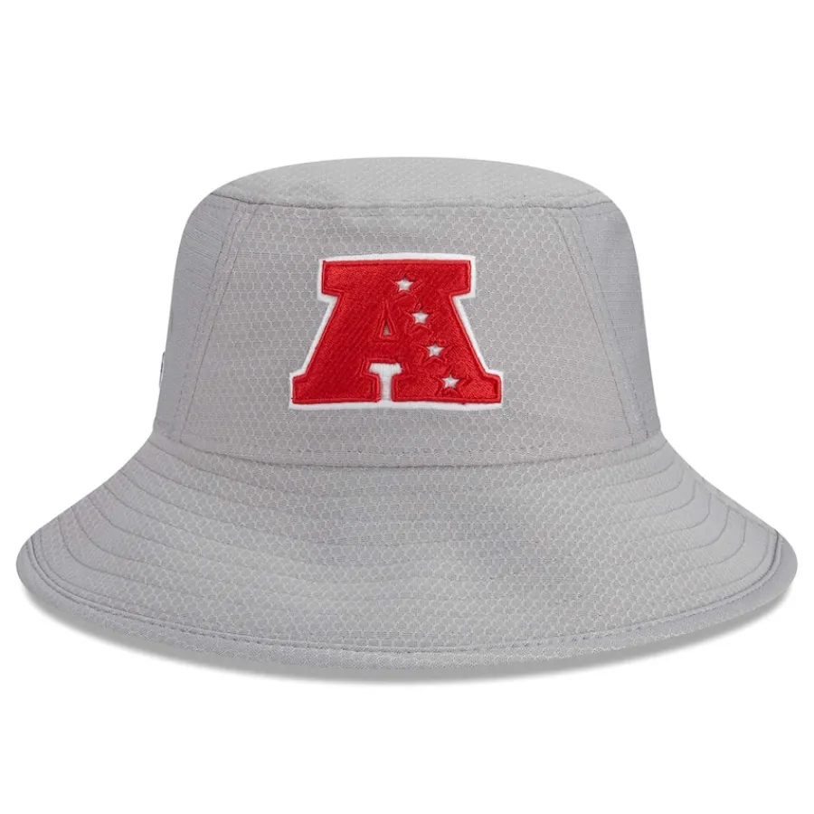New York Jets Bucket^Men's New Era Gray 2024 Pro Bowl Bucket Hat