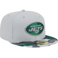 New York Jets Fitted^Men's New Era Gray Active Camo 59FIFTY Fitted Hat