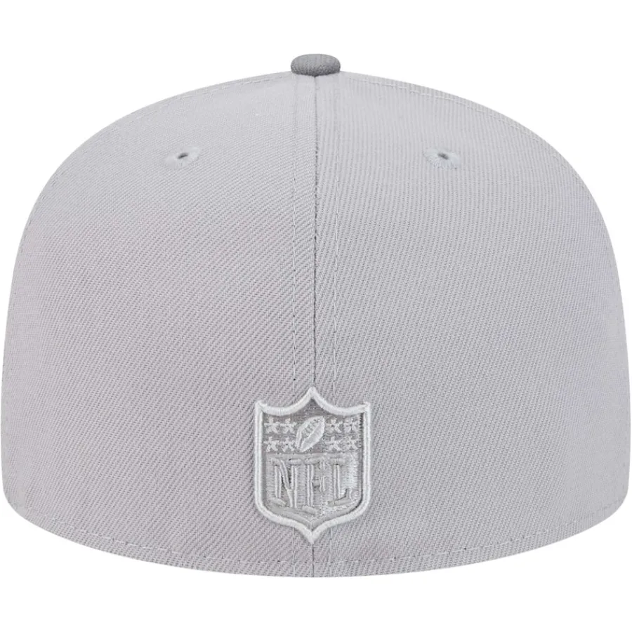 New York Jets Fitted^Men's New Era Gray/Graphite Iron Cloud 59FIFTY Fitted Hat