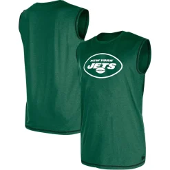 New York Jets Tank Tops^Men's New Era Green Tank Top