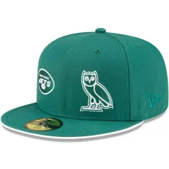 New York Jets Fitted^Men's New Era Green OVO X NFL 59FIFTY Fitted Hat