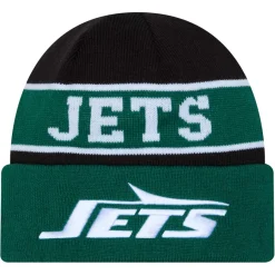 New York Jets Hats | Men^Men's New Era Green Reverse Cuffed Knit Hat