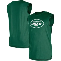 New York Jets Tank Tops^Men's New Era Green Tank Top