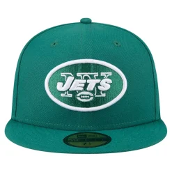New York Jets Hats | Men^Men's New Era Green Throwback Main 59FIFTY Fitted Hat