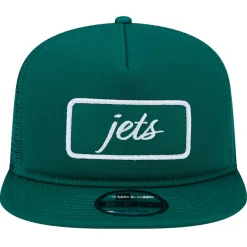New York Jets Snapback^Men's New Era Green Forum Trucker 9FIFTY Snapback Hat