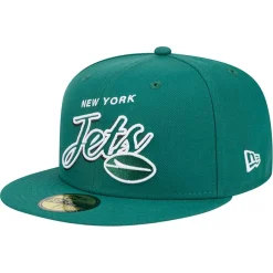 New York Jets Hats | Men^Men's New Era Green Script Sided 59FIFTY Fitted Hat