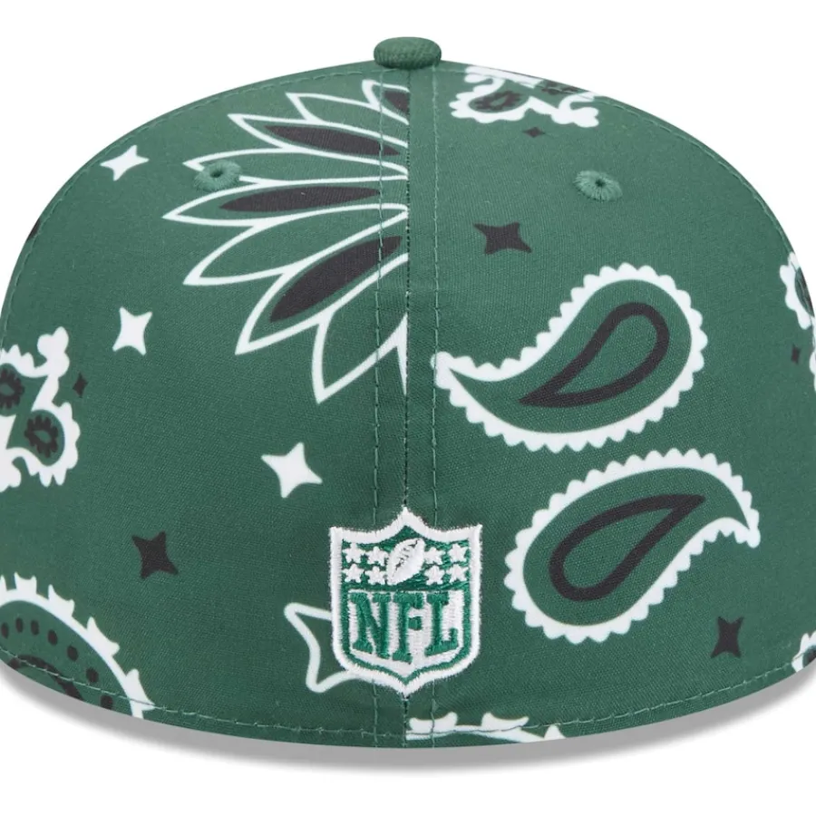 New York Jets Fitted^Men's New Era Green Paisley 59FIFTY Fitted Hat