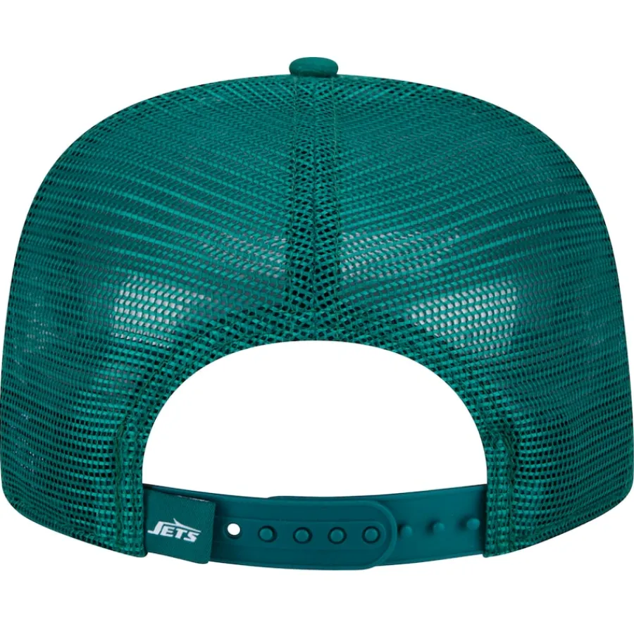 New York Jets Snapback^Men's New Era Green Forum Trucker 9FIFTY Snapback Hat