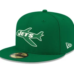 New York Jets Fitted^Men's New Era Kelly Green Omaha Throwback 59FIFTY Fitted Hat