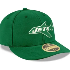 New York Jets Fitted^Men's New Era Kelly Green Omaha Throwback Low Profile 59FIFTY Fitted Hat