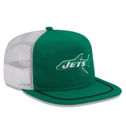 New York Jets Snapback^Men's New Era Kelly Green/White Original Classic Golfer Adjustable Hat