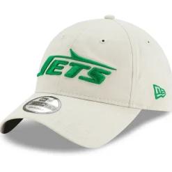 New York Jets Hats | Men^Men's New Era Khaki Playmaker Logo 9TWENTY Adjustable Hat