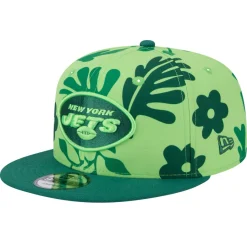 New York Jets Snapback^Men's New Era Light Green Leafy 9FIFTY Snapback Hat