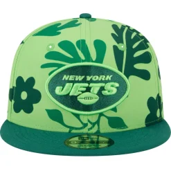 New York Jets Snapback^Men's New Era Light Green Leafy 9FIFTY Snapback Hat