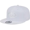 New York Jets Snapback^Men's New Era Main White On White 9FIFTY Snapback Hat