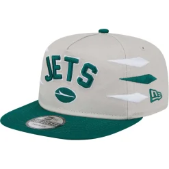 New York Jets Snapback^Men's New Era Stone/Green Athletic Golfer Snapback Hat