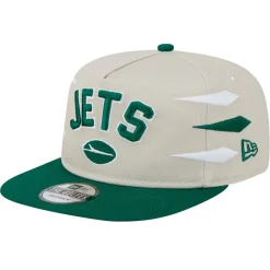 New York Jets Snapback^Men's New Era Stone/Green Athletic Golfer Snapback Hat