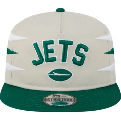 New York Jets Snapback^Men's New Era Stone/Green Athletic Golfer Snapback Hat