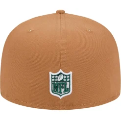 New York Jets Fitted^Men's New Era Tan Color Pack 59FIFTY Fitted Hat With Side Patch