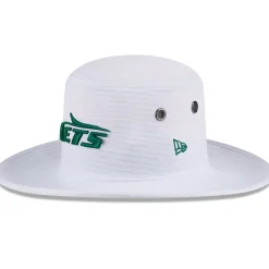 New York Jets Bucket^Men's New Era White 2024 NFL Training Camp Panama Bucket Hat