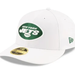 New York Jets Fitted^Men's New Era White Omaha Low Profile 59FIFTY Fitted Hat