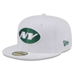 New York Jets Fitted^Men's New Era White Omaha 59FIFTY Fitted Hat
