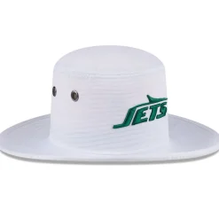 New York Jets Bucket^Men's New Era White 2024 NFL Training Camp Panama Bucket Hat