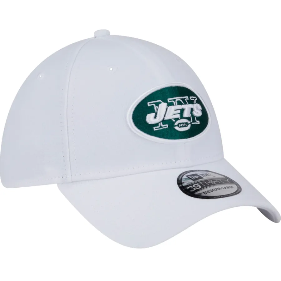 New York Jets Flex^Men's New Era White Throwback 39THIRTY Flex Hat