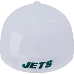 New York Jets Flex^Men's New Era White Throwback 39THIRTY Flex Hat
