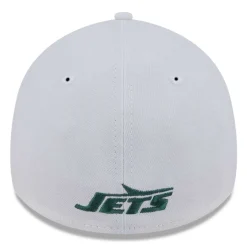 New York Jets Flex^Men's New Era White NFL Iced II 39THIRTY Flex Hat
