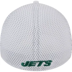 New York Jets Flex^Men's New Era White Breakers 39THIRTY Flex Hat