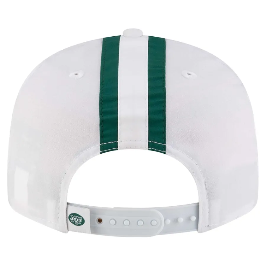 New York Jets Snapback^Men's New Era White Throwback Helmet 9FIFTY Snapback Hat