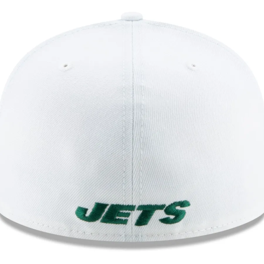 New York Jets Hats | Men^Men's New Era White Omaha 59FIFTY Fitted Hat