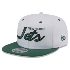 New York Jets Hats | Men^Men's New Era White/Green Sparky Original 9FIFTY Snapback Hat