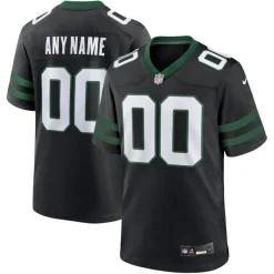 New York Jets Jerseys | Men^Men's Nike Legacy Black Alternate Custom Game Jersey
