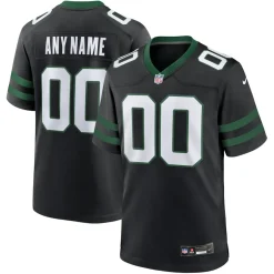New York Jets Jerseys | Men^Men's Nike Legacy Black Alternate Custom Game Jersey