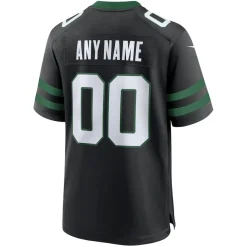 New York Jets Jerseys | Men^Men's Nike Legacy Black Alternate Custom Game Jersey