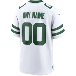New York Jets Jerseys | Men^Men's Nike Legacy White Custom Game Jersey