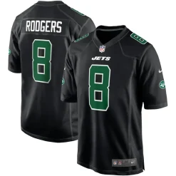 New York Jets Jerseys | Men^Men's Nike Aaron Rodgers Black Fashion Game Jersey