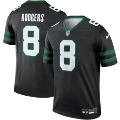 New York Jets Jerseys | Men^Men's Nike Aaron Rodgers Black Alternate Legend Player Performance Top