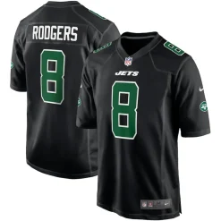 New York Jets Jerseys | Men^Men's Nike Aaron Rodgers Black Fashion Game Jersey