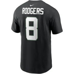New York Jets T-Shirts | Men^Men's Nike Aaron Rodgers Black Player Name & Number T-Shirt