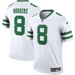 New York Jets Jerseys | Men^Men's Nike Aaron Rodgers Legacy White Legend Player Performance Top