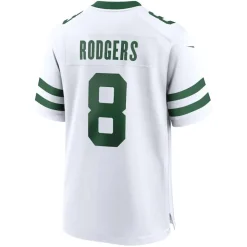 New York Jets Jerseys | Men^Men's Nike Aaron Rodgers Legacy White Game Jersey