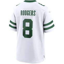 New York Jets Nike Game | Replica^Men's Nike Aaron Rodgers Legacy White Player Game Jersey