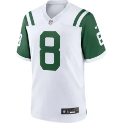 New York Jets Nike Game^Men's Nike Aaron Rodgers White Classic Alternate Game Jersey