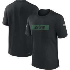 New York Jets T-Shirts | Men^Men's Nike Black Sideline Player Performance T-Shirt