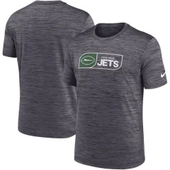 New York Jets Big & Tall^Men's Nike Black Big & Tall Velocity Jock Tag Performance T-Shirt