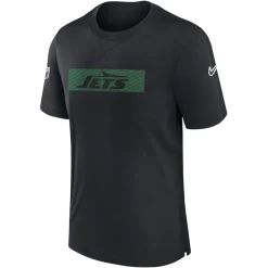 New York Jets T-Shirts | Men^Men's Nike Black Sideline Player Performance T-Shirt