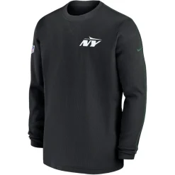 New York Jets T-Shirts | Men^Men's Nike Black 2024 Sideline Coaches Long Sleeve Top